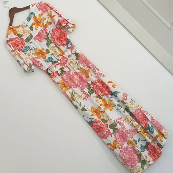 Anthro Abel the Label Osaka Garden Party Floral Boho Size‎ S Rayon Maxi Dress - Picture 9 of 9